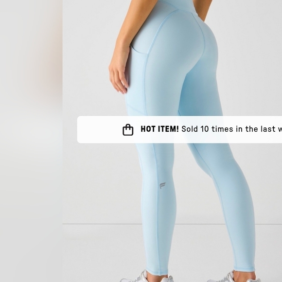 Fabletics Cold Weather Leggings Tall XS Iced Out Blue - Picture 2 of 6